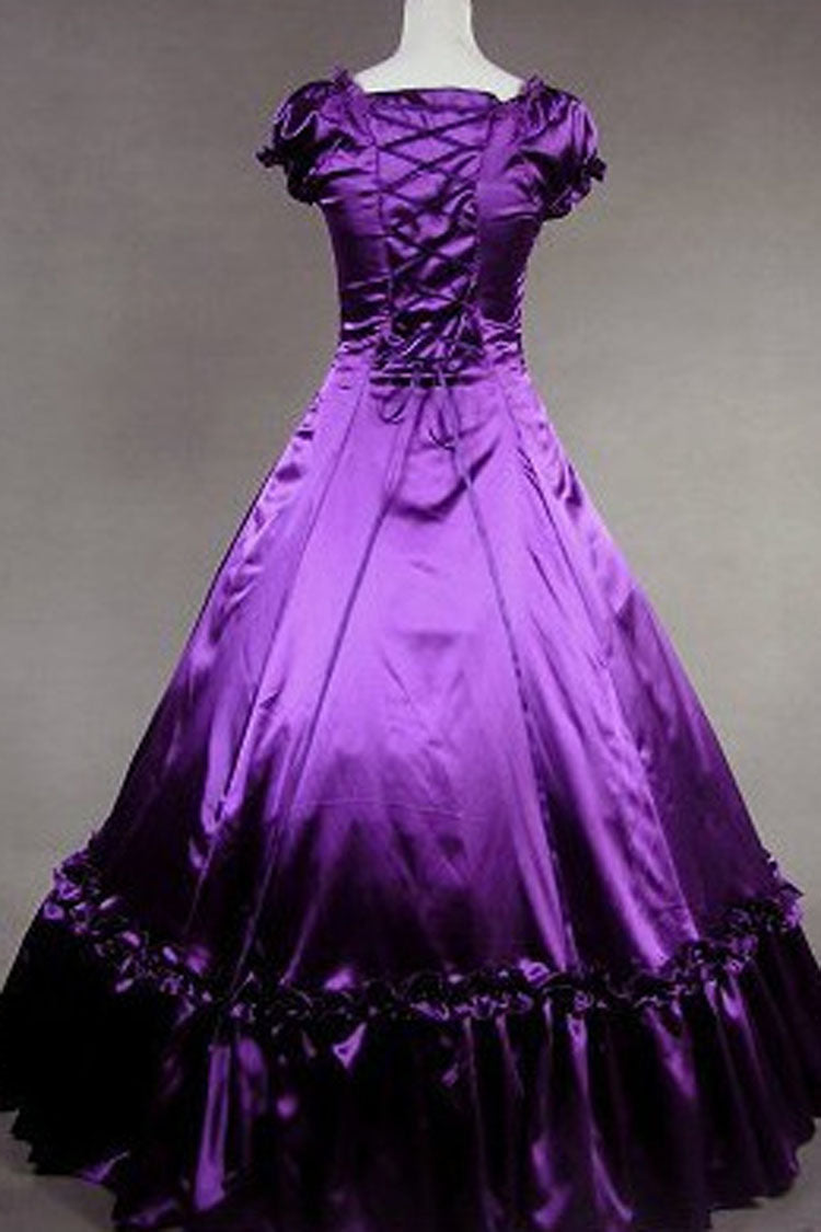 Purple Square Collar Sleeveless Cardigan Victorian Gothic Lolita Dress - Product - 2
