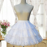 Organza Hollow Flouncing Lolita Petticoat - White - 2