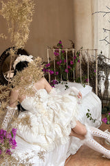 Princess Sleeveless Ruffle Bowknot Lace Sweet Lolita Jsk Dress 4 Colors - Product - 11