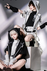 Black Functional Style Ouji Fashion Prince Handsome Lolita Shorts - Product - 10