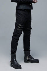 Multi Pockets Buckles Detachable Men's Steampunk Pants 2 Colors - Product - 9