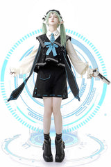 Dark Blue [Magician] Long Sleeves Ouji Prince Mechanical Style Lolita Shorts Vest Set - Product - 6