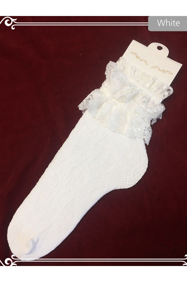 Lace Elegant Medium Classic Lolita Stockings 2 Colors - Product - 5