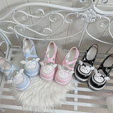 Cat Design Ruffled Cross Strap Round-Toe Daily Sweet Lolita Platform Shoes 4 Colors - Product - 6
