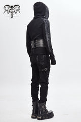 silver Lace-Up Men's Punk Faux Leather Rivers Belt - Product - 5