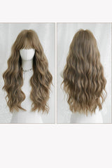 Milk Tea Brown Korean Style Fluffy Face-Framing Air Bangs Wavy Sweet Lolita Wig - Product - 8