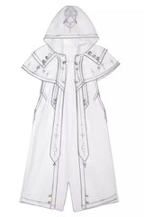 White Bionic Dimension Futuristic Mechanical Style Print Ouji Fashion Lolita Cape - White - 1
