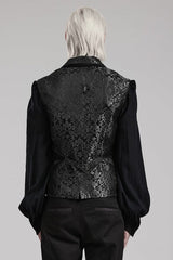 Men's V Collar Sleeveless Print Luxury Gem Four Button Stitching Gothic Vest 2 Colors - Product - 4