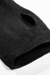 Black Hooded Ripped Men's Gothic Sweater - Product - 7
