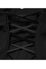 Black Bat Fleece Embroidered Sun Gothic Suspender Women's Dress - Product - 8