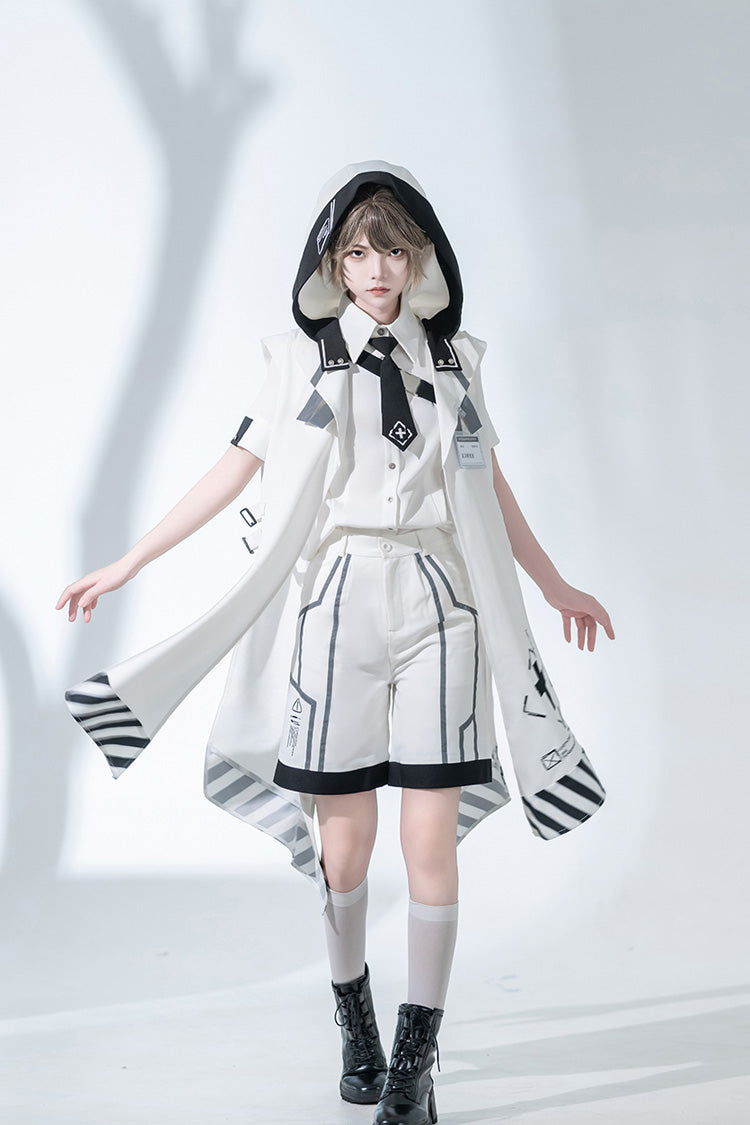 White Handsome Ouji Lolita Fashion Shorts - Product - 3