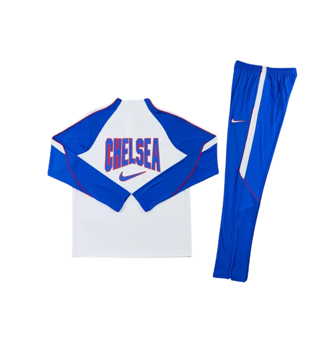 Chelsea 2026/2027 1/4 Zipper Tracksuit White - view 2