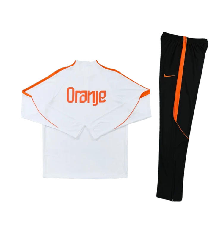 Netherlands 2026 1/4 Zipper Tracksuit White - view 2