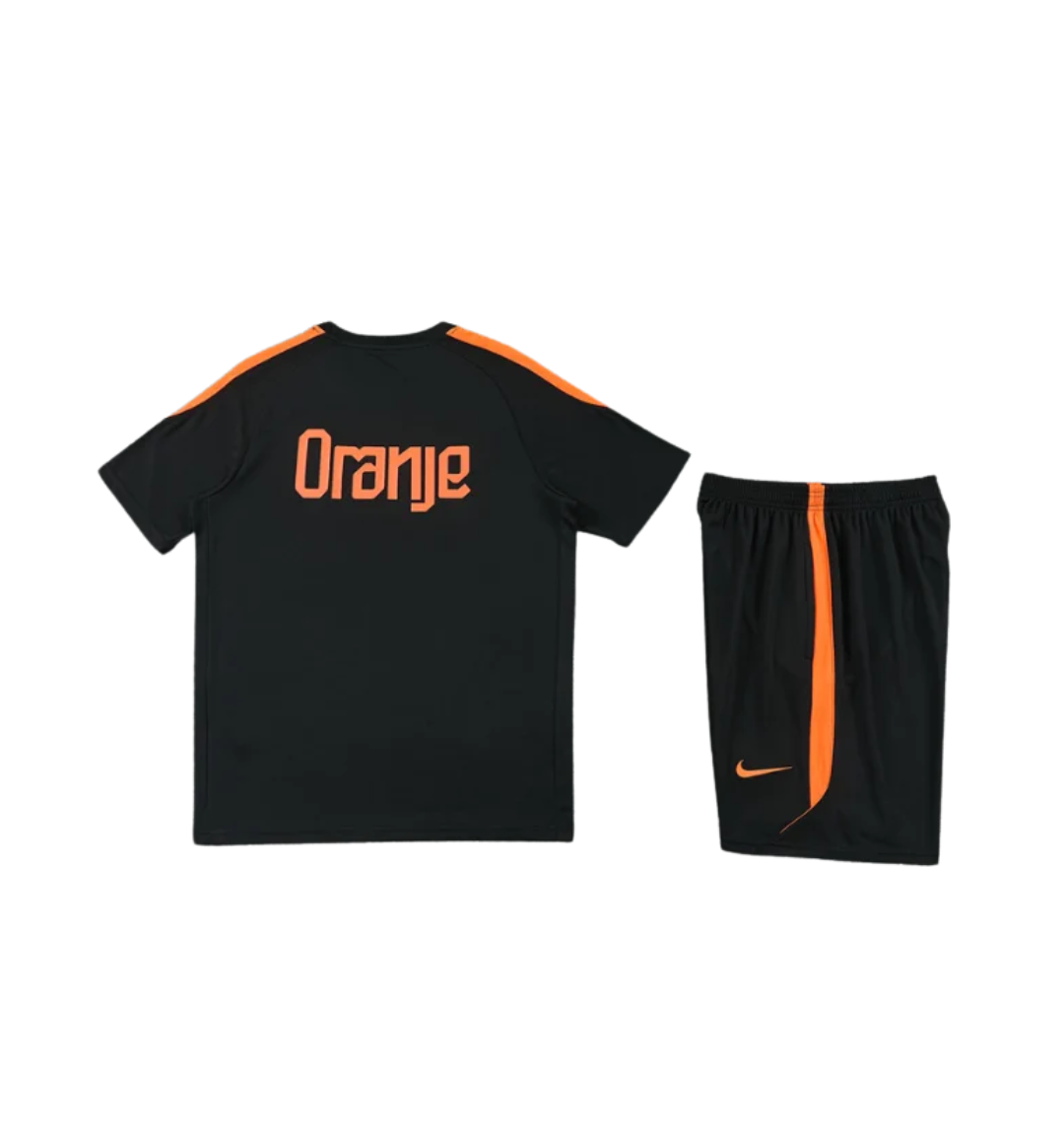 Netherlands 2026 Short Sleeve/Shorts Tracksuit Black - view 2