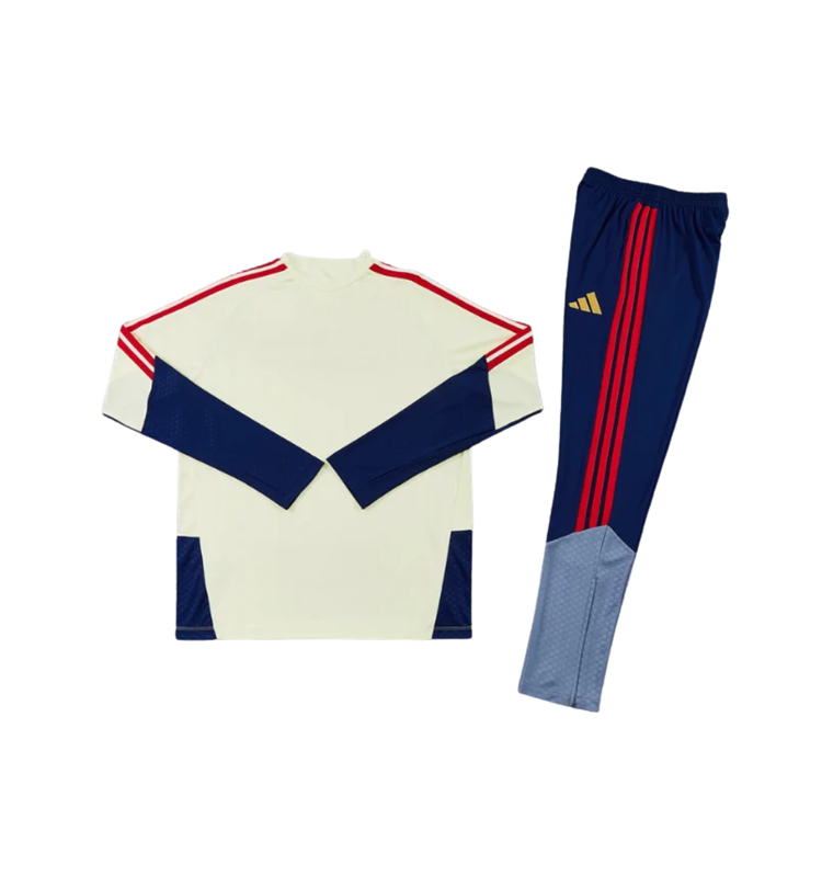 Bayern Munich 2026/2027 1/4 Zipper Tracksuit Cream 商品画像