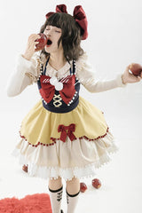 Confession Function Multi-layer Ruffle Bowknot Color Matching Autumn Winter Sweet Lolita Jsk Dress - Product - 5