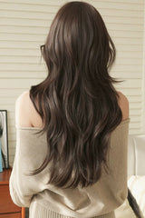 Cool Black Brown Effortless Layered Sweet Lolita Long Voluminous Big Wave Wig - Product - 3
