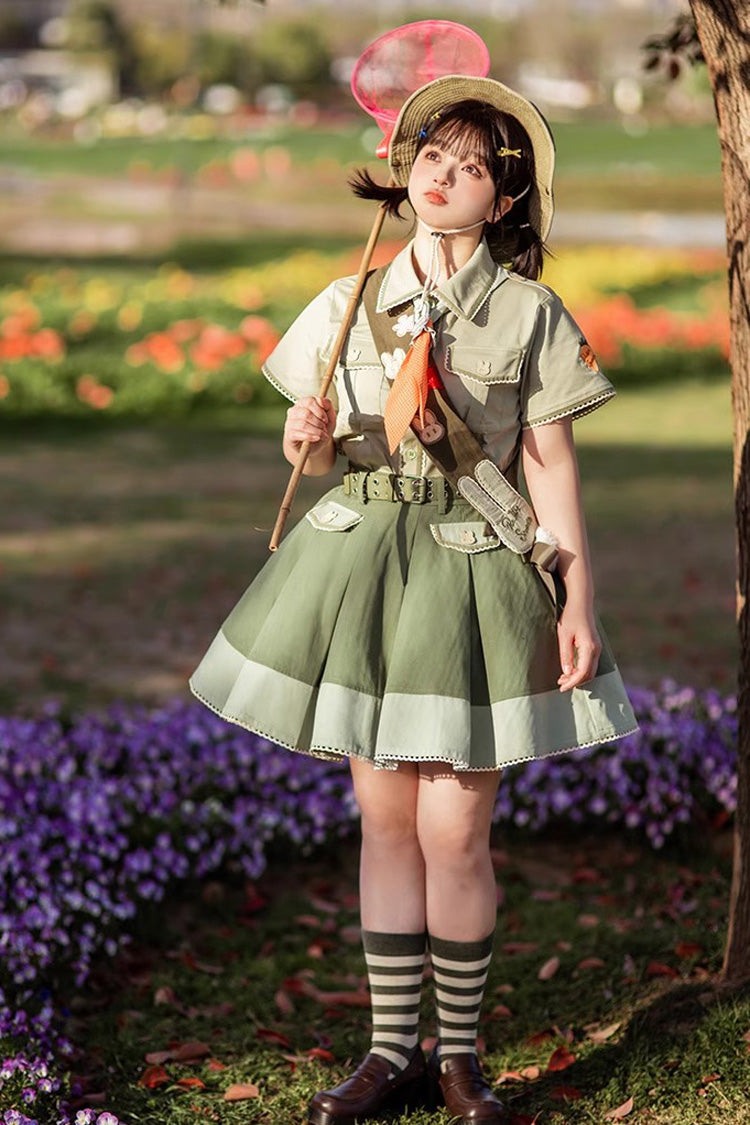 Green Bunny's Spring Journey Ouji Lolita Skirt - Product - 5