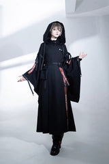 Black [Nameless Blade] Stand Collar Long Sleeves Gothic Prince Ouji Lolita Skirt Set - Product - 3