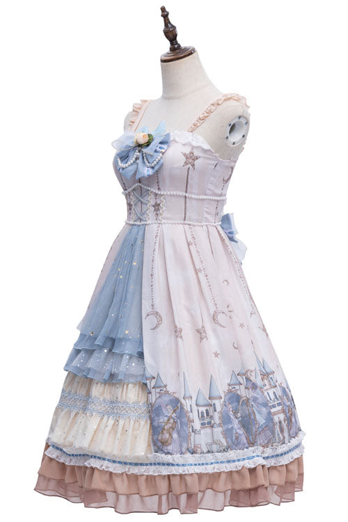 Multi-Color Cardigan Bowknot Elves Multi-Layer Ruffled Sweet Lolita JSK Dress - Product - 6