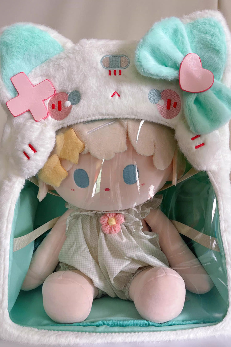 Cat Ears Bow Plush Sweet Lolita Itabag 5 Colors - Green - 9