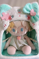 Cat Ears Bow Plush Sweet Lolita Itabag 5 Colors - Green - 9