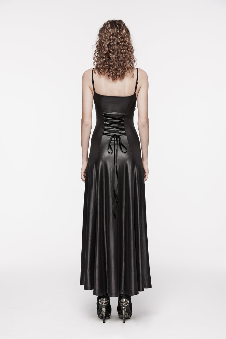 Black Off Shoulder Lace Lace-Up Slim Irregular Women's Gothic Jsk Wedding Dress - Product - 4