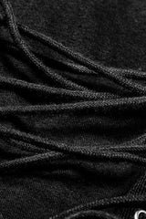 Black Hooded Ripped Men's Gothic Sweater - Product - 6