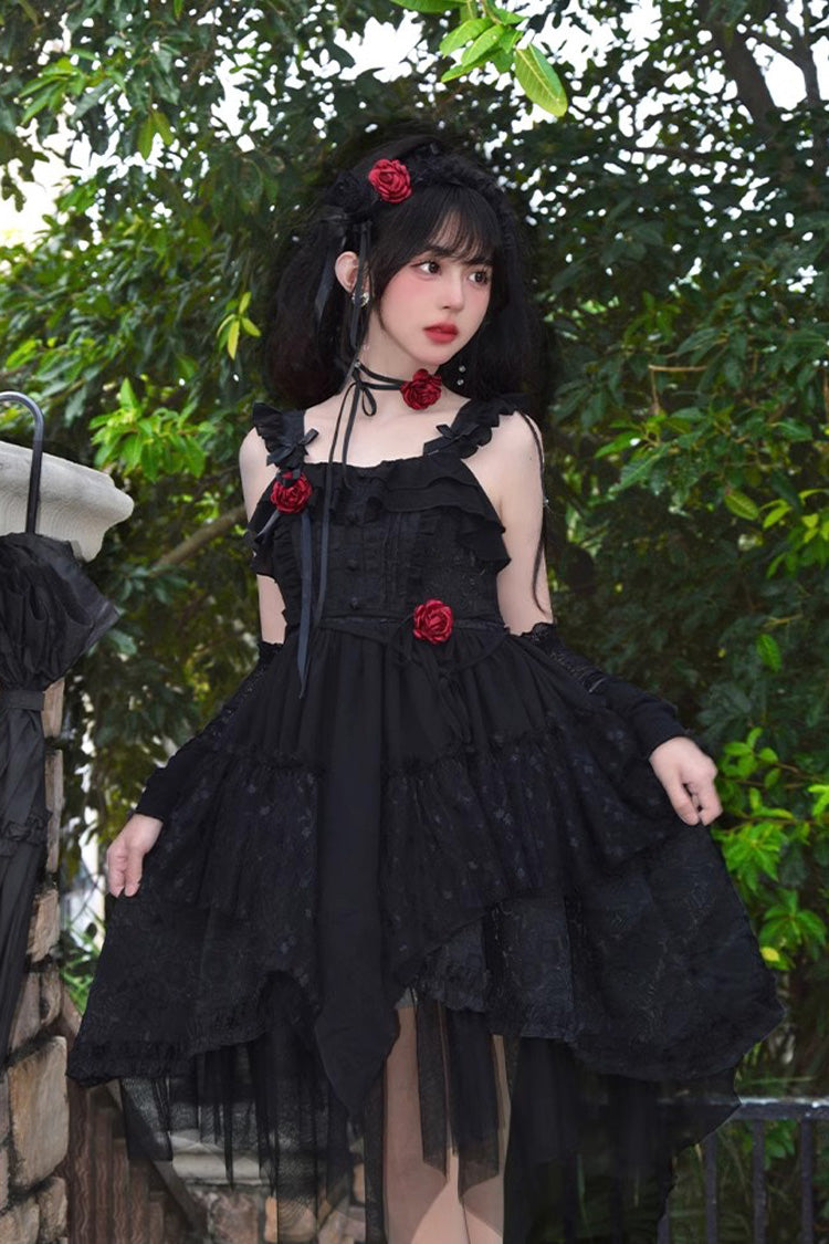 Black Rose Luna and Dawn Gothic Lolita Jsk Dress - Product - 2