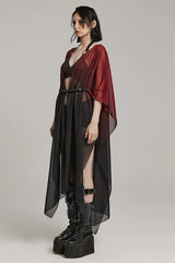 Translucent Loose Ruffle Braided Rope Belt Womens Elegant Gothic Shawl 3 Colors - Product - 11