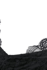 Black Women's Gothic V Collar Long Flared Sleeves Lace Patchwork Blouse - Product - 12