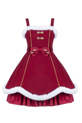 Red Bowknot Lantern Festival And New Year Sweet Lolita JSK Dress - Product - 5