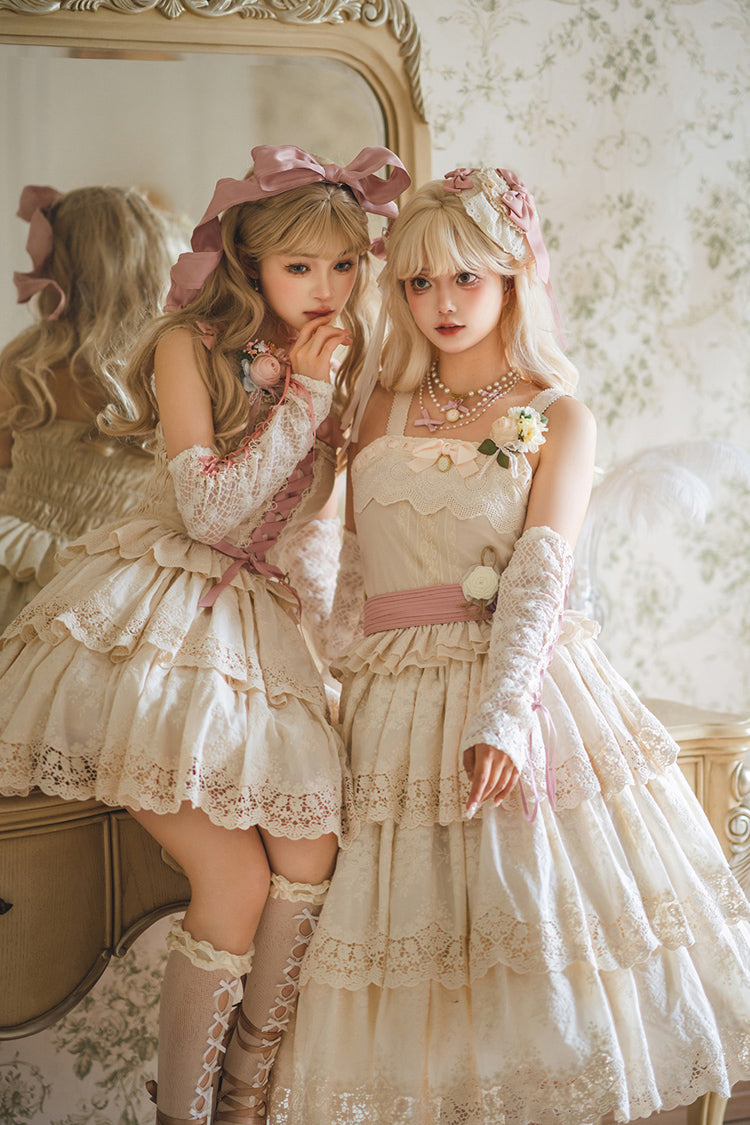 Ivory [Forest Waltz] Embroidery Sweet Elegant Lolita Suspender Top - Product - 7