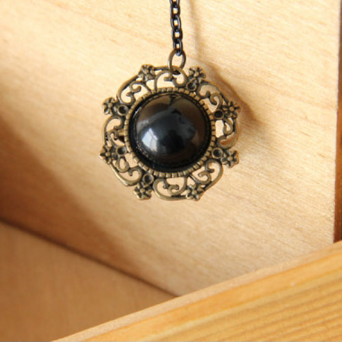 Black Retro Fashion Female Lace Gothic Lolita Ring Bracelet - Product - 5