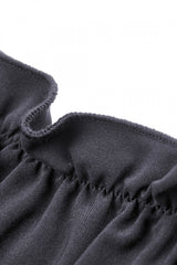 Black Sexy Off Shoulder Lace Long Sleeves Lace-Up Women's Gothic Graduation Dress - Product - 12