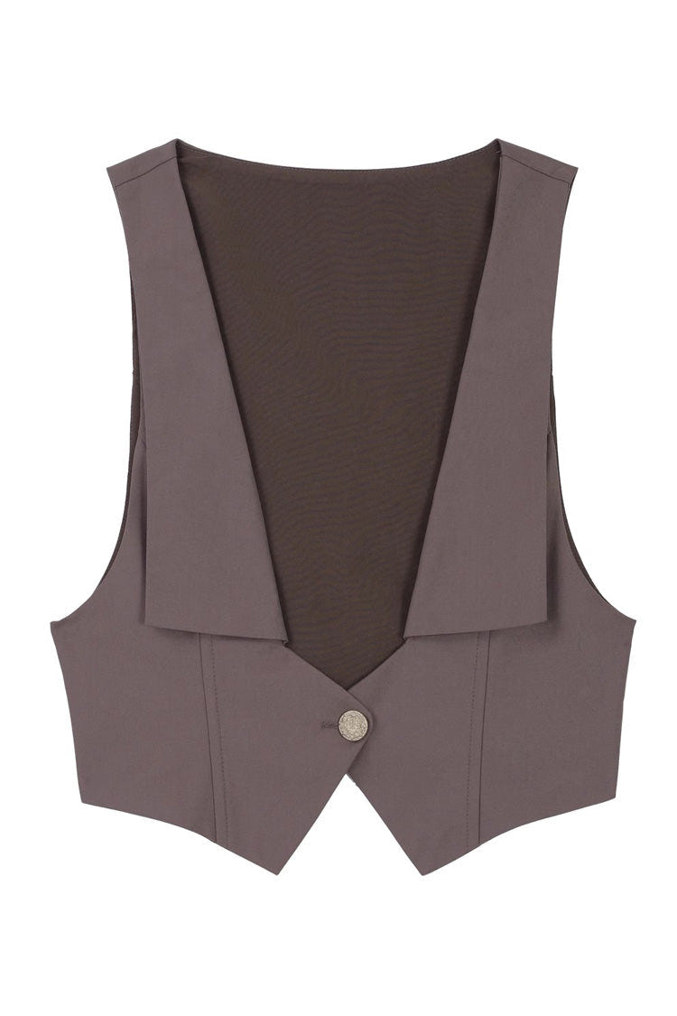Brown [Little Detective] Ouji Handsome Lolita Vest - Product - 3