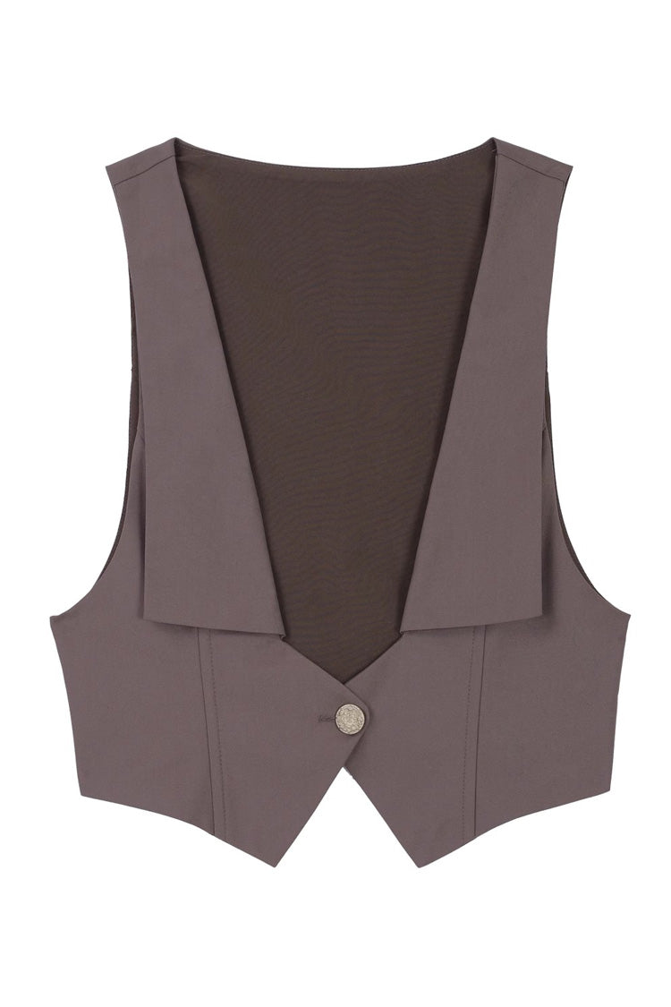Brown [Little Detective] Ouji Handsome Lolita Vest - Product - 3