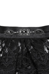 Black Multi-Layered Lace Mesh Men's Gothic Neckwear - Product - 7