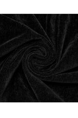 Black Punk Loose Velvet Two Way Split Detachable Long Sleeve Irregular Hem Long Pocket Women's Shirt - Product - 7