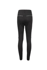 Black Slightly Elastic Twill Pu Tie Rope Decoration Women's Punk Trousers - Product - 8