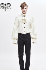 White Lace Jacquard Men's Gothic Bow Tie - Product - 6