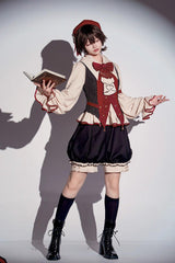 Multi-Color [Natural Philosophy] Long Sleeves Ruffle Bowknot College Style Prince Gorgeous Ouji Lolita Set - Product - 3
