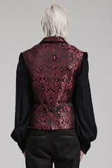 Men's V Collar Sleeveless Print Luxury Gem Four Button Stitching Gothic Vest 2 Colors - Product - 7