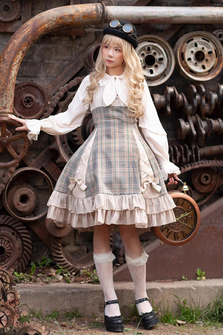 Multi-Color Backlight Memoirs Elegant Slim Bowknot Sleeveless Ruffle Classic Lolita Dress - Product - 3