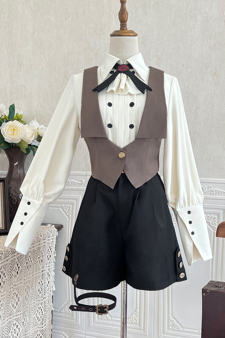 Brown [Little Detective] Ouji Handsome Lolita Vest - Product - 5