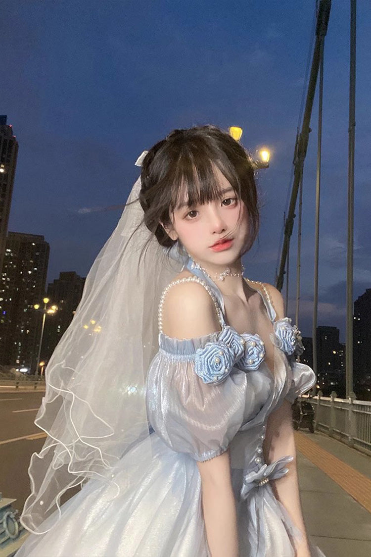 Gradient Gorgeous Bowknot Strawberry Princess Hanayome Short Sweet Lolita Jsk Dress 4 Colors - Product - 5