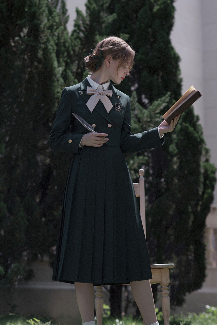Green [Artemis] Sweet College Style Elegant Lolita Jumper Dress - Green - 1