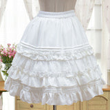 Vintage Palace Cambric Chiffon Lolita Petticoat - White - 1