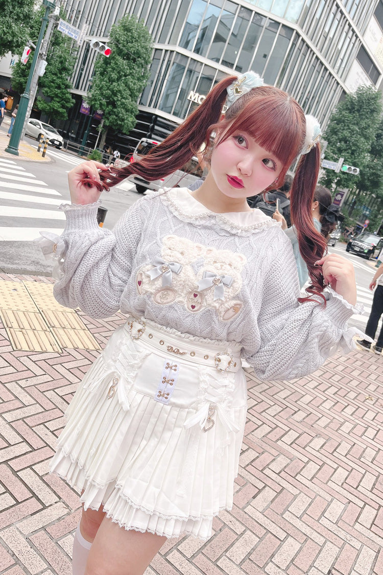 Sweet Ruffle Lace Punk Jirai Kei Japanese Skirt 3 Colors - Product - 8
