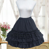 Vintage Palace Cambric Chiffon Lolita Petticoat - Black - 2